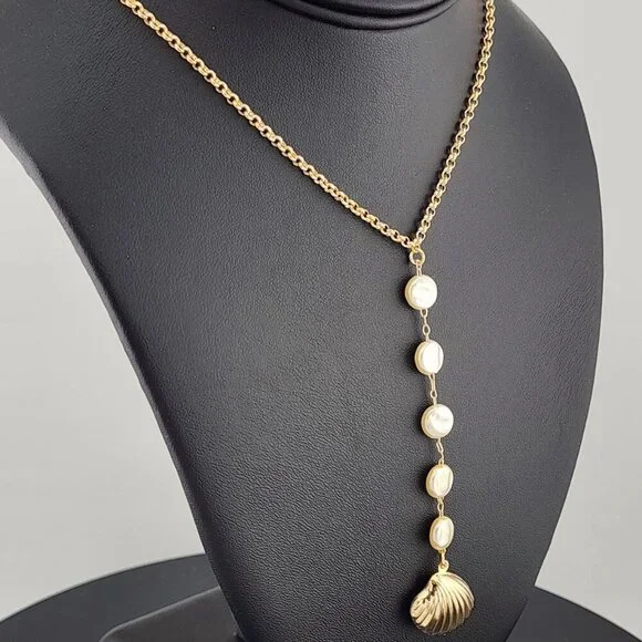 Gold Filled Shell Necklace – 18K Brazilian Gold | Brand New with Tags - Picture 3 of 6